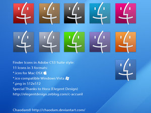 Finder Icons in CS3 Beta Style by chaodam