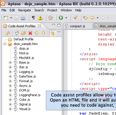 screenshot code assist profiles