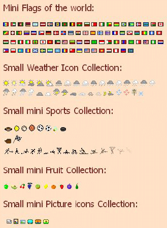 1000+ Free Mini Icons für die Website