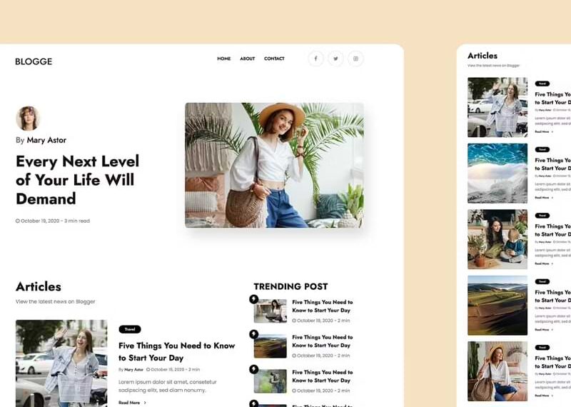 Free HTML Template for Personal Blog