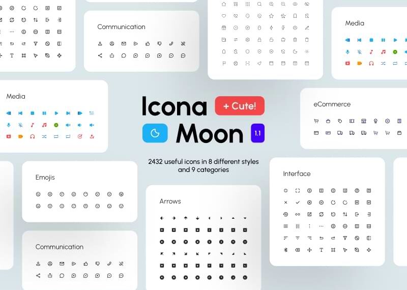 IconaMoon: +2400 Free Icons