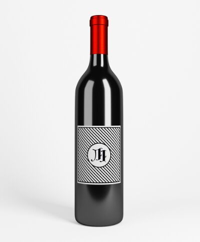 Wine bottle mockup PSD with parallax
