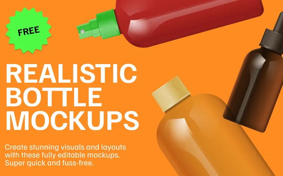 Realistic Bottle Mockups