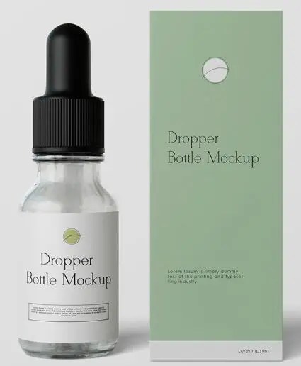 Free Dropper Bottle Mockup