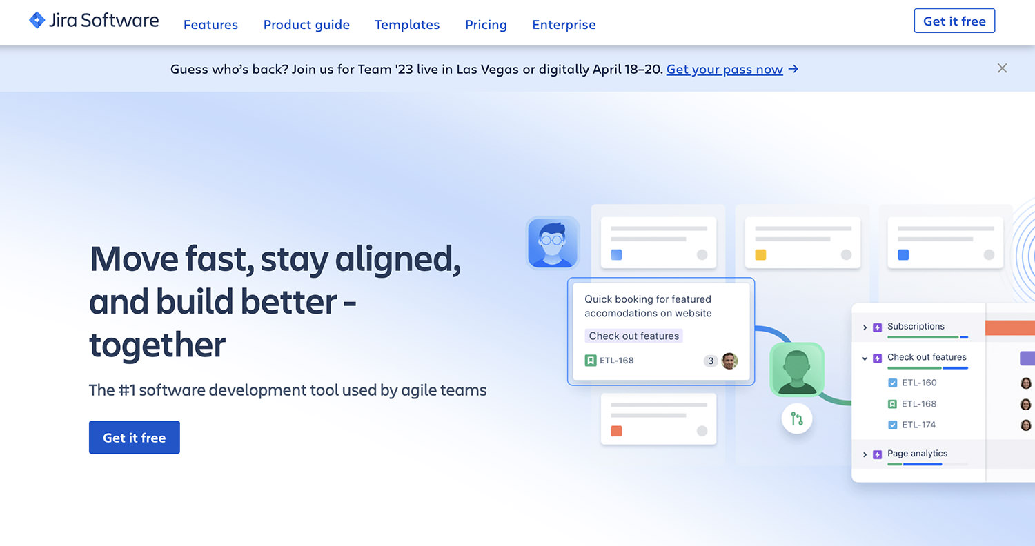 Benutzeroberfläche von Jira Projektmanagement