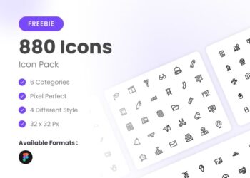 880 Free Vector Icons for UI Design