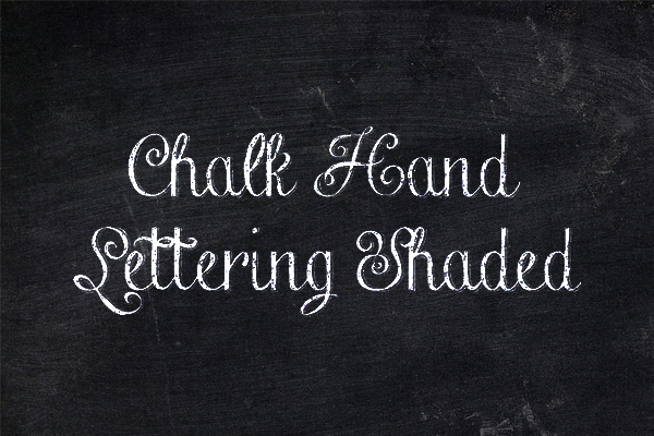 Chalk Hand Lettering Shaded