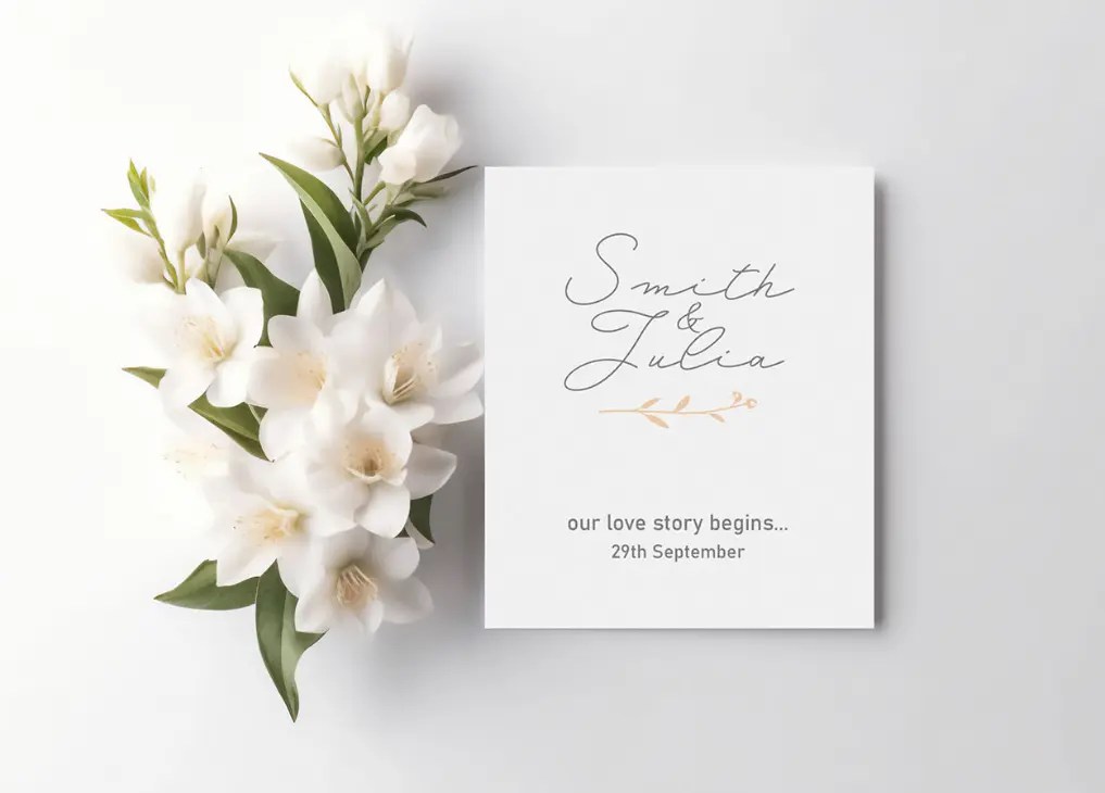 Wedding Invitation Card Mockup