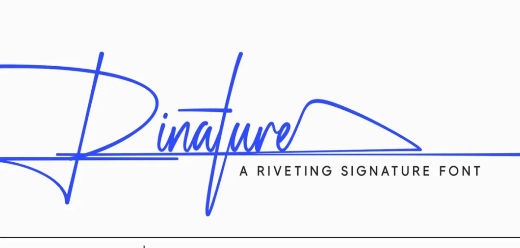 Rinature Signature Font