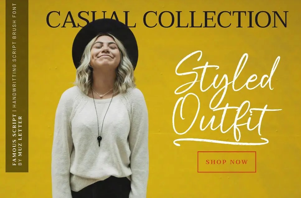 Famous Script Handwritting Script Brush Font
