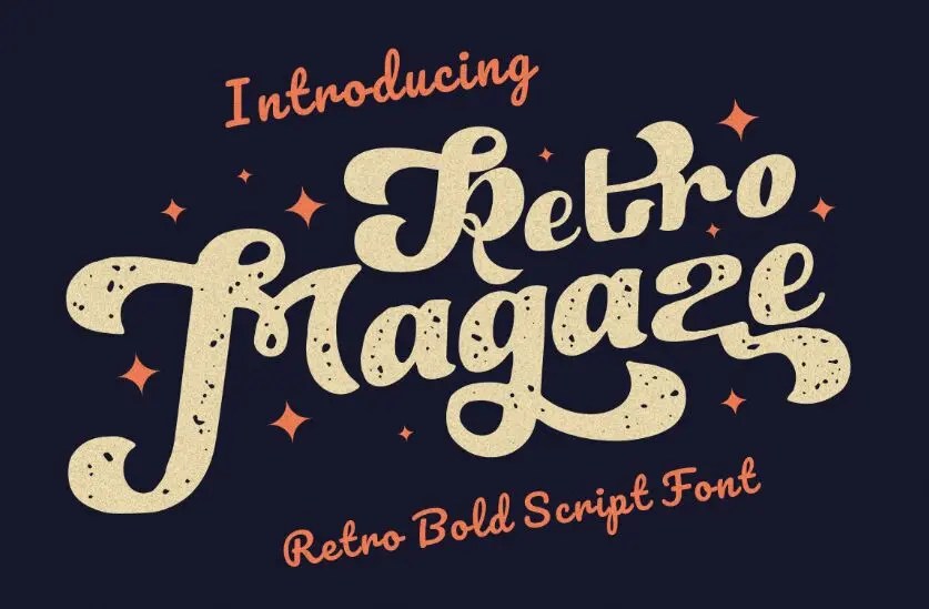 Free Retro Bold Script Font Retro Magaze