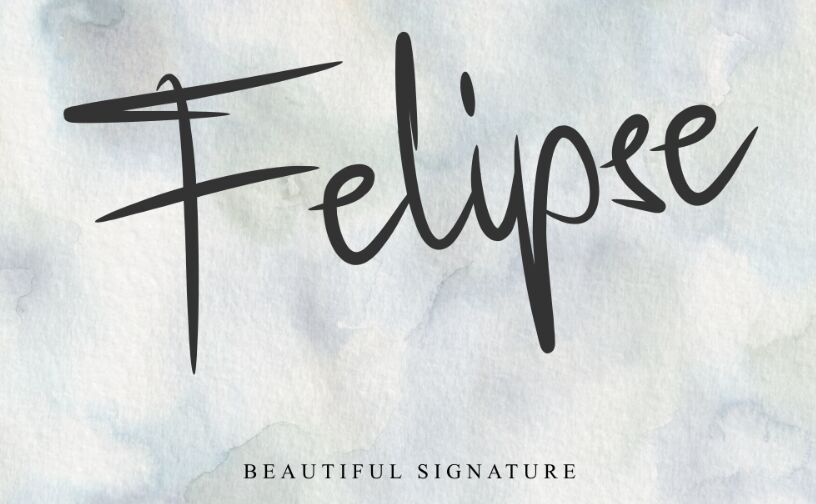 Felipse Beautiful Signature Font