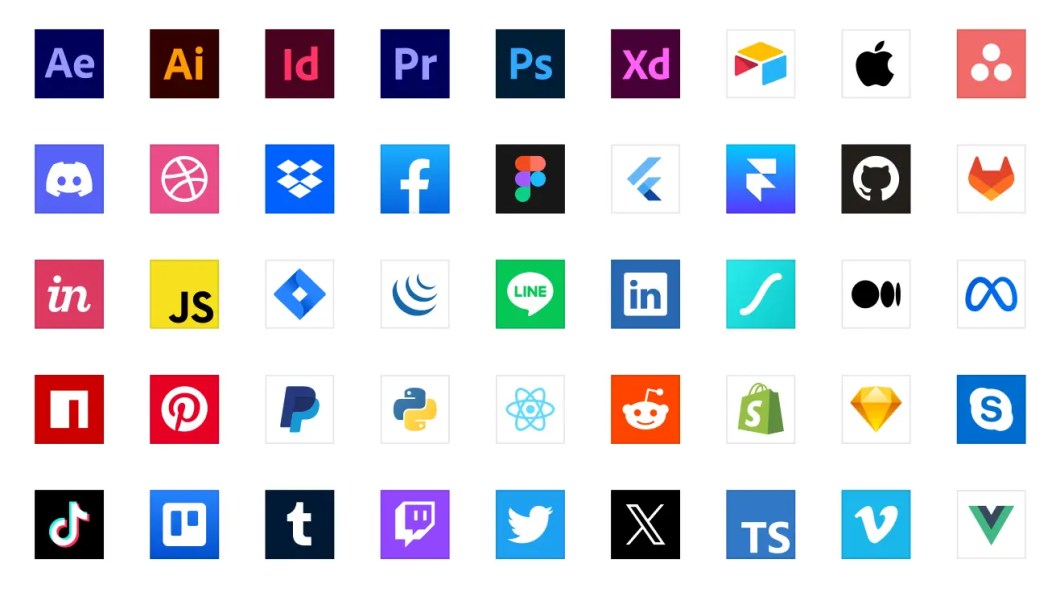 Social Media & Tech Software Icons