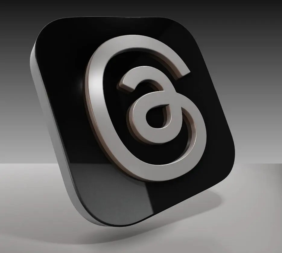 Threads Logo 3D PSD