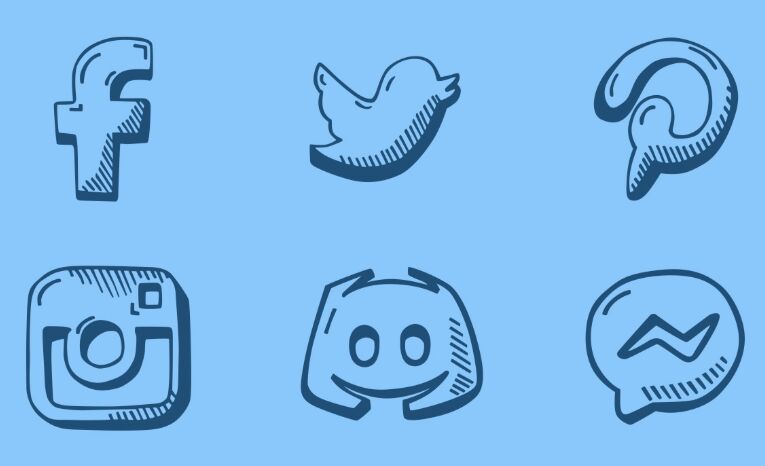 Hand Drawn Social Icons