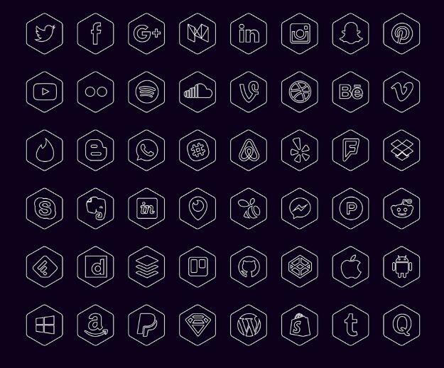 free-hexagonal-icon-set-ai