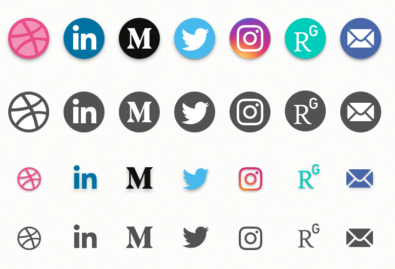 Social Media Icons Freebie (Sketch)