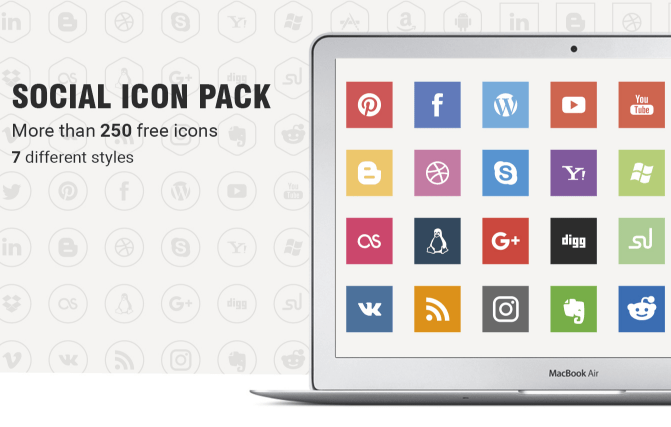 FREE vector social media icon set