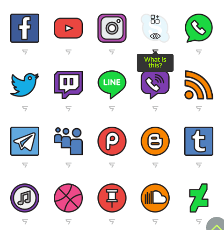 Social media icon logos