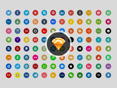 Social & Web Icon Set - Sketch