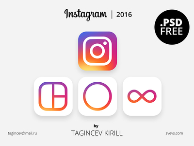 Instagram Icon 2016 (FREE PSD)