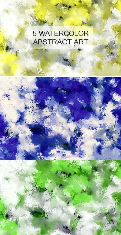5 abstrakte Aquarellhintergründe