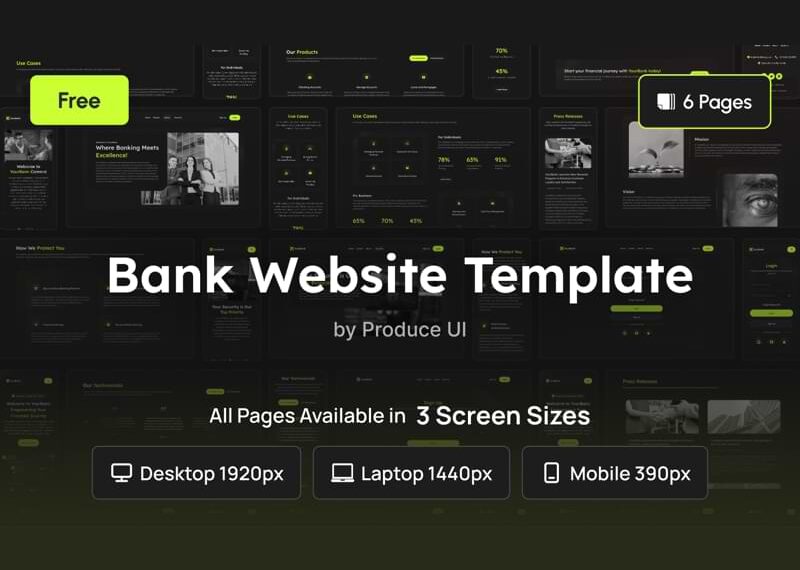 Free Financial Website Design Template