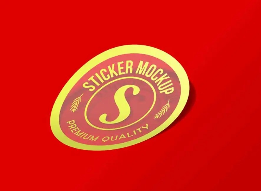 Free Sticker Mockup PSD For Your Next Branding Project