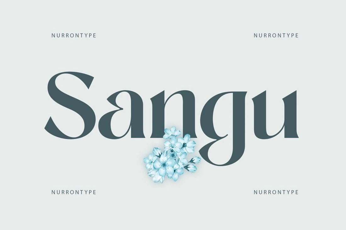 Sangu - Kostenlose anspruchsvolle Serifenschriftart