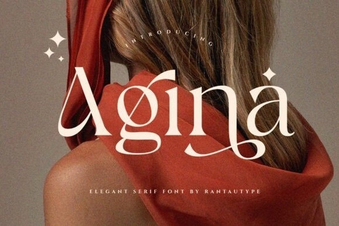 Agina - Kostenlose elegante Serifenschriftart