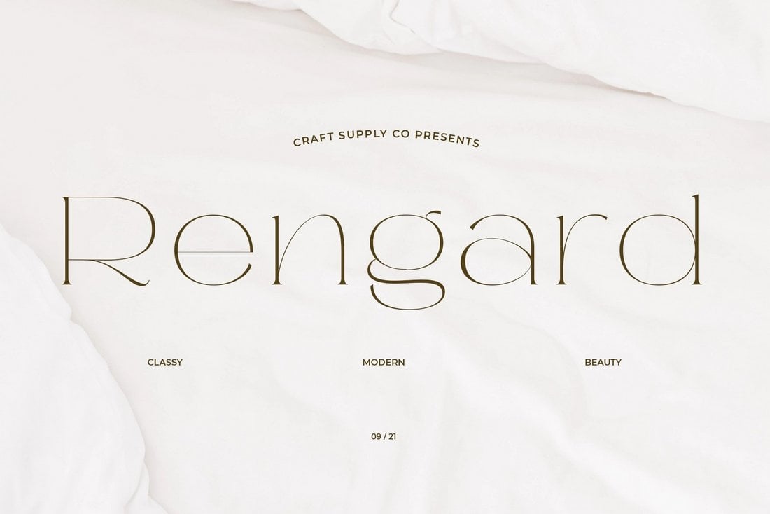 Rengard - Kostenlose minimalistische Schriftart