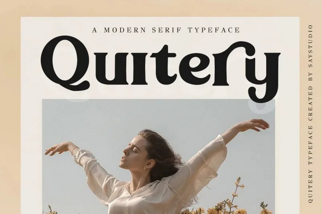 Quitery - Kostenlose stilvolle Serifenschriftart