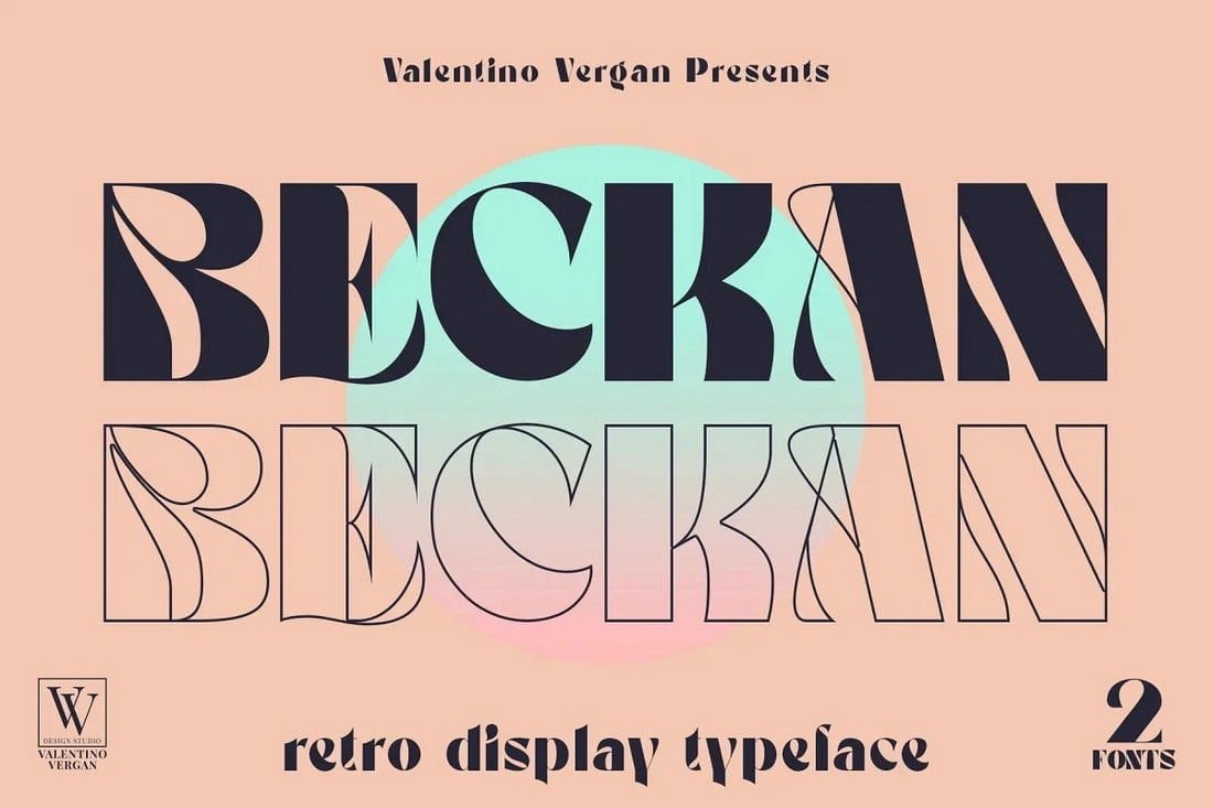 Beckan - Kostenlose Retro-Display-Schriftart