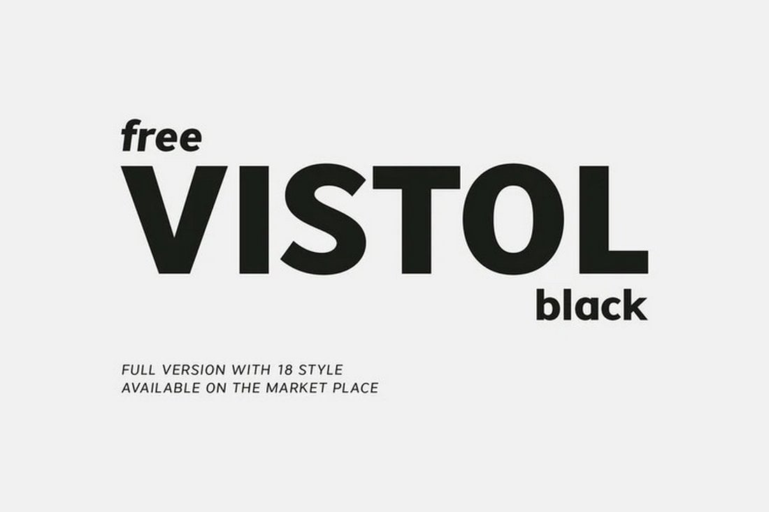 Vistol Black - Kostenlose Sans-Serif-Schriftfamilie