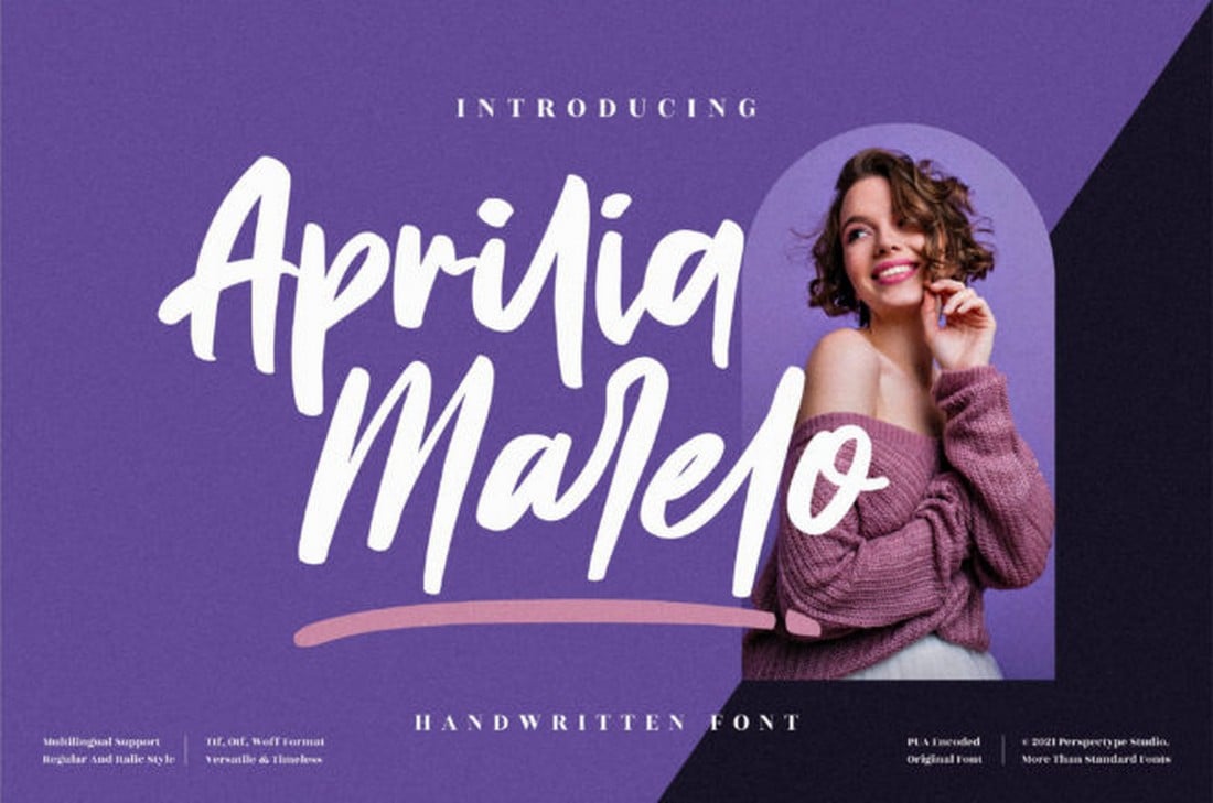 Aprilia Marelo - Kostenlose handgeschriebene Schriftart