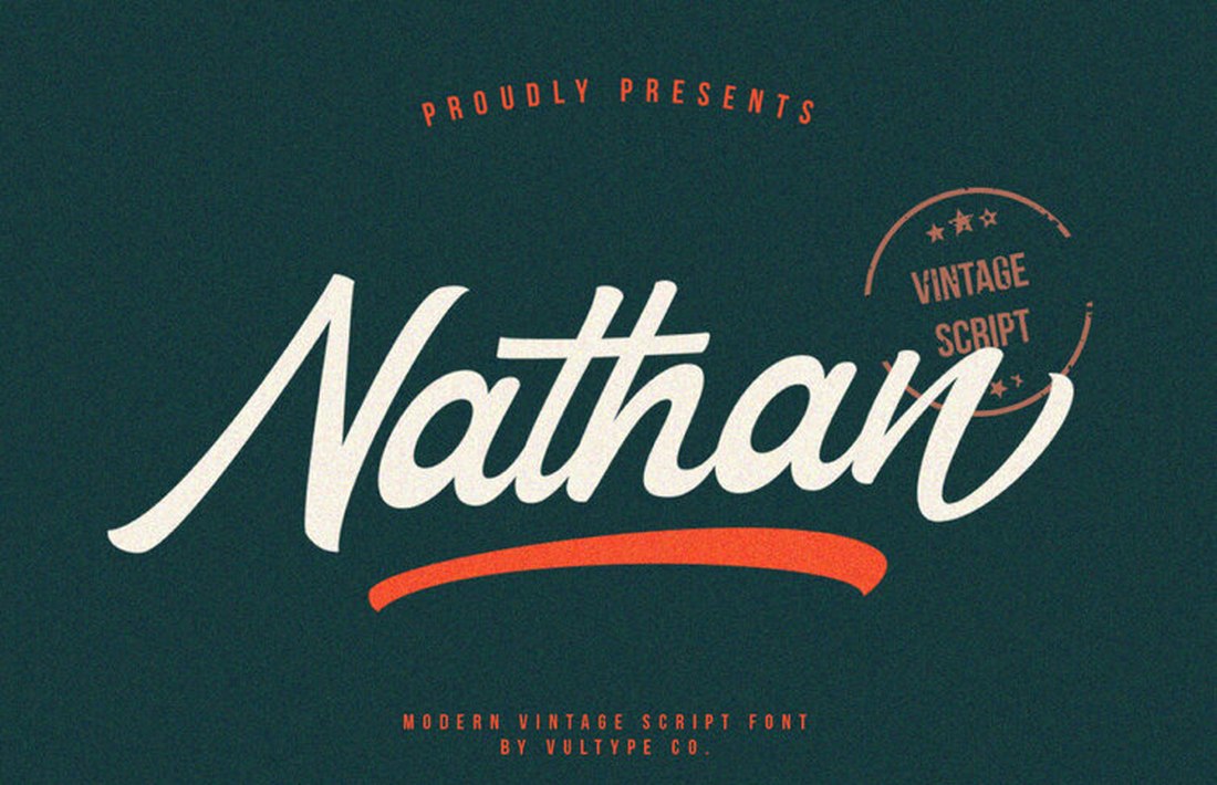 Nathan - Free Vintage Script Font