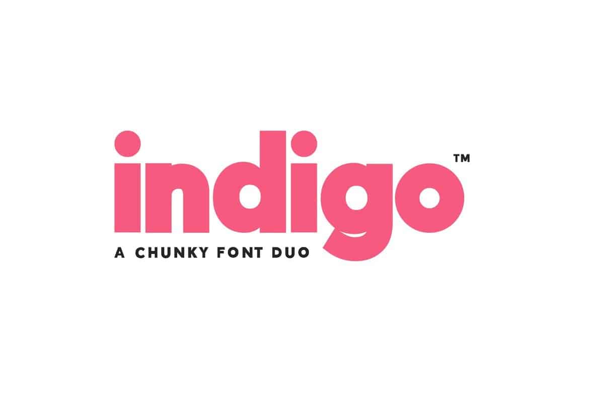 Indigo Schrift Chunky Schrift Duo