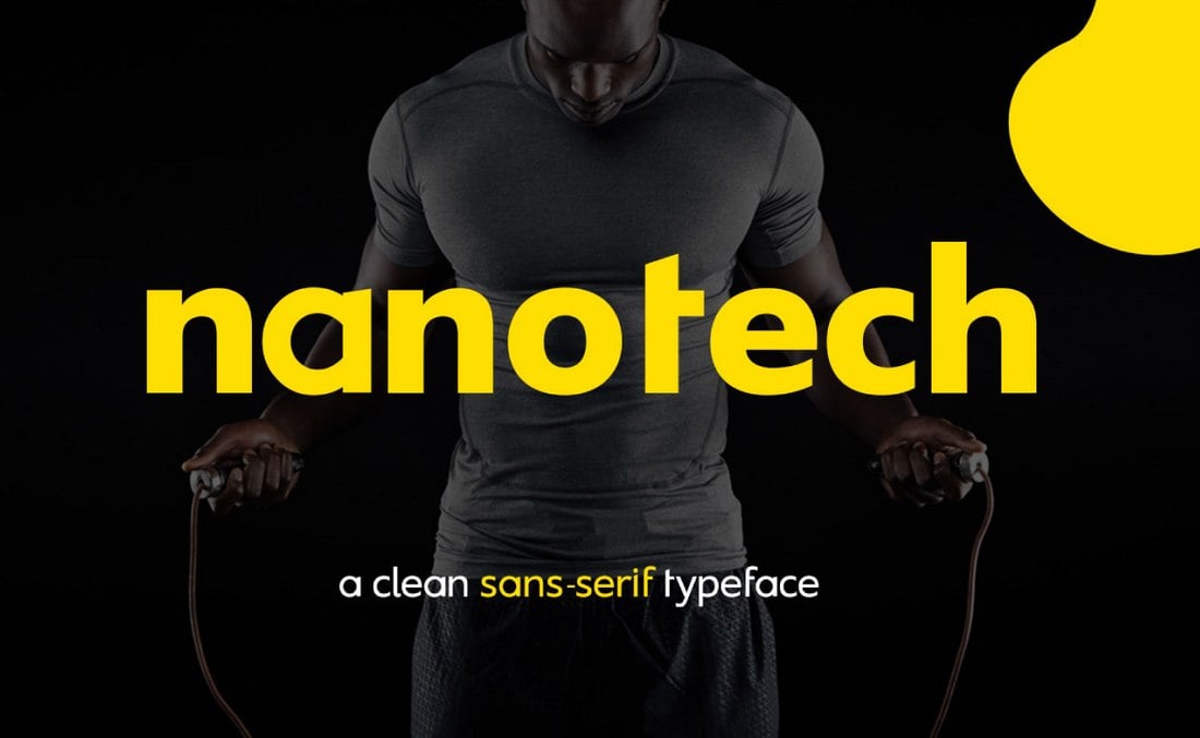 Nanotech - Kostenlose saubere serifenlose Schriftart