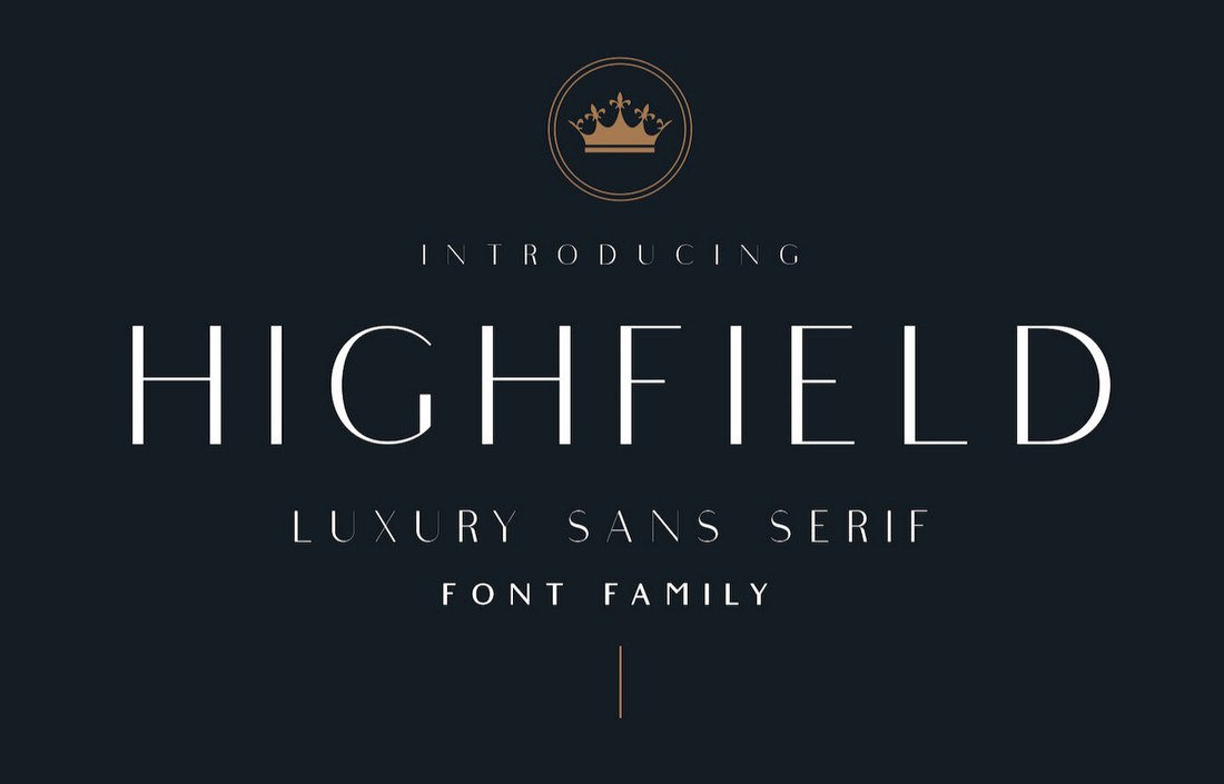 Highfield - Kostenlose Luxus-Serifenschriftart