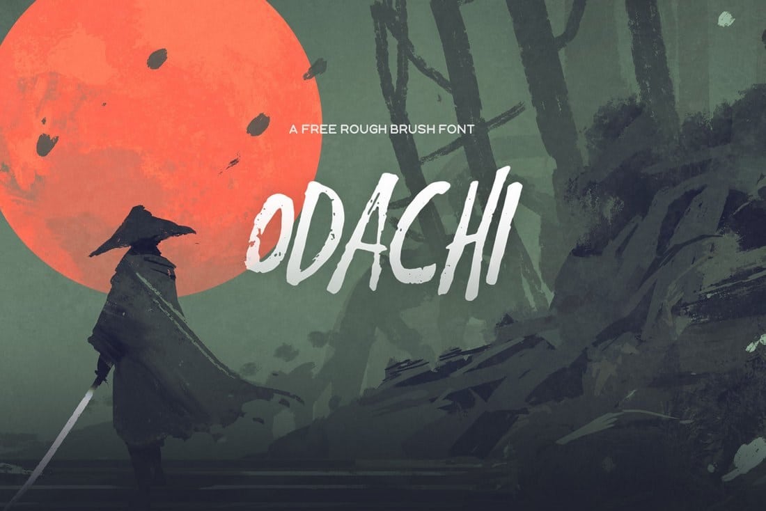 Odachi - Kostenlose Pinselschriftart
