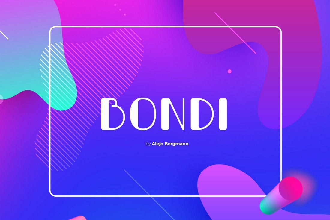 Bondi - Kostenlose kreative Schriftart