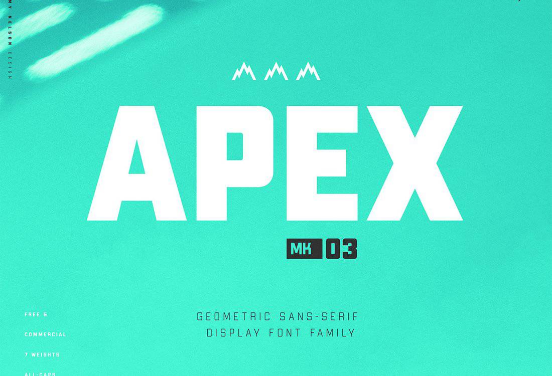 Apex MK3 - Kostenlose Display-Schriftart