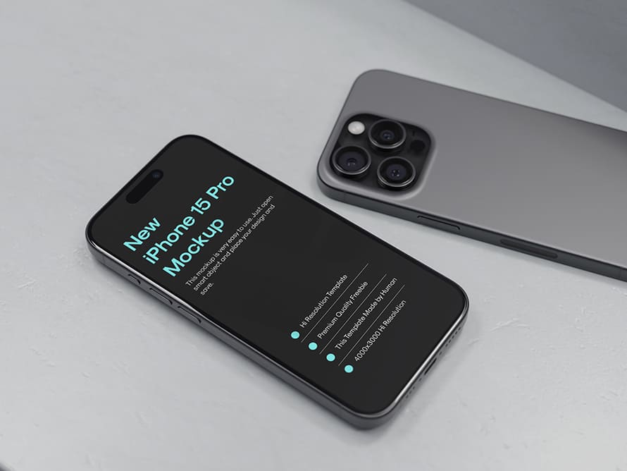 Perfect Free iPhone 15 Pro Mockup