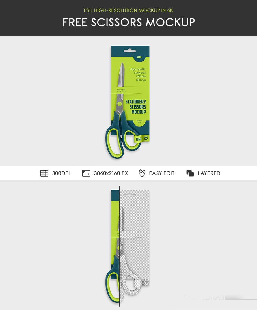 Free Scissors Mockup