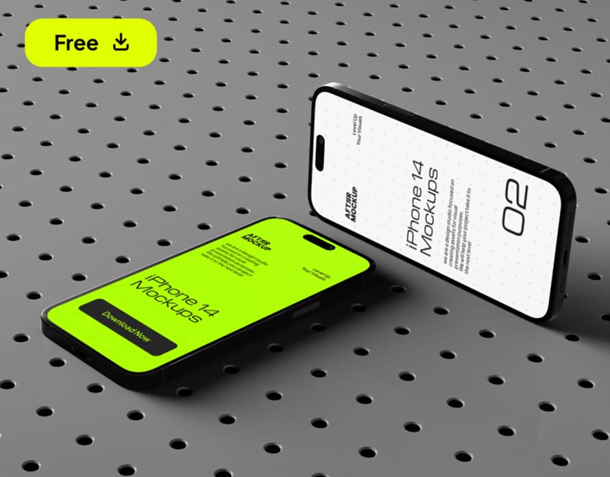 Free iPhone Pegboard Mockups