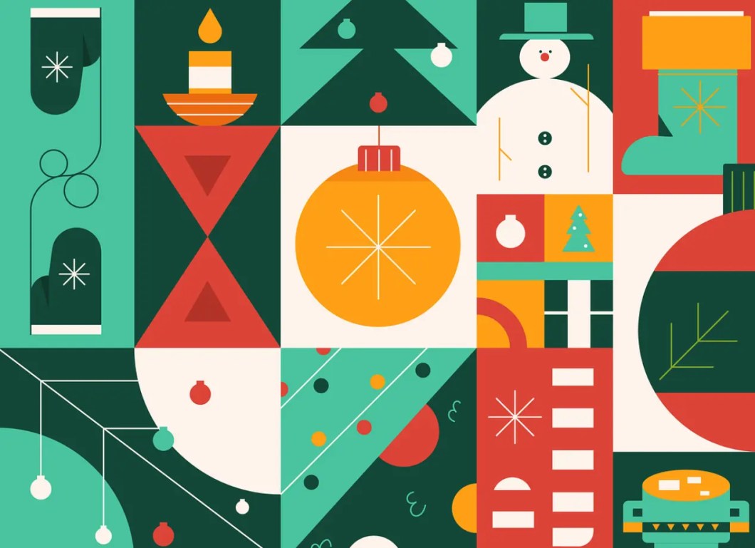 Abstract Christmas Pattern Vector