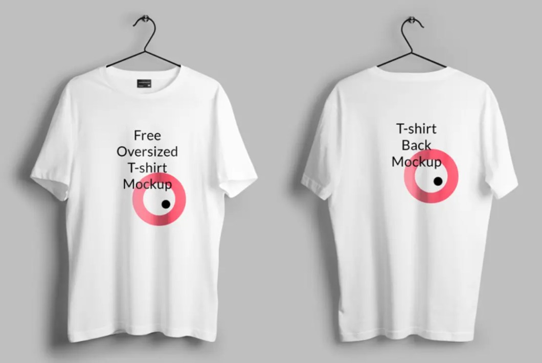 Free Oversized T-shirt Mockup (Front & Back)