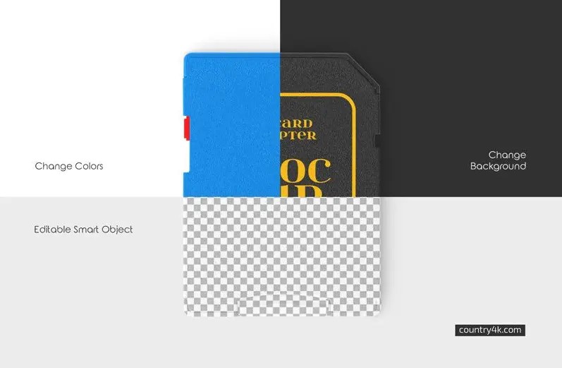 Free SD Card Adapter Mockup Set