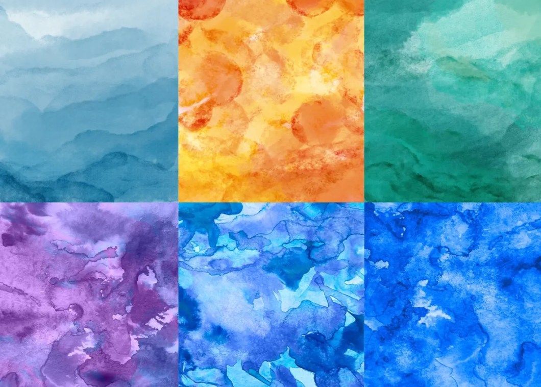 8 Free Colorful Textured Watercolor Backgrounds