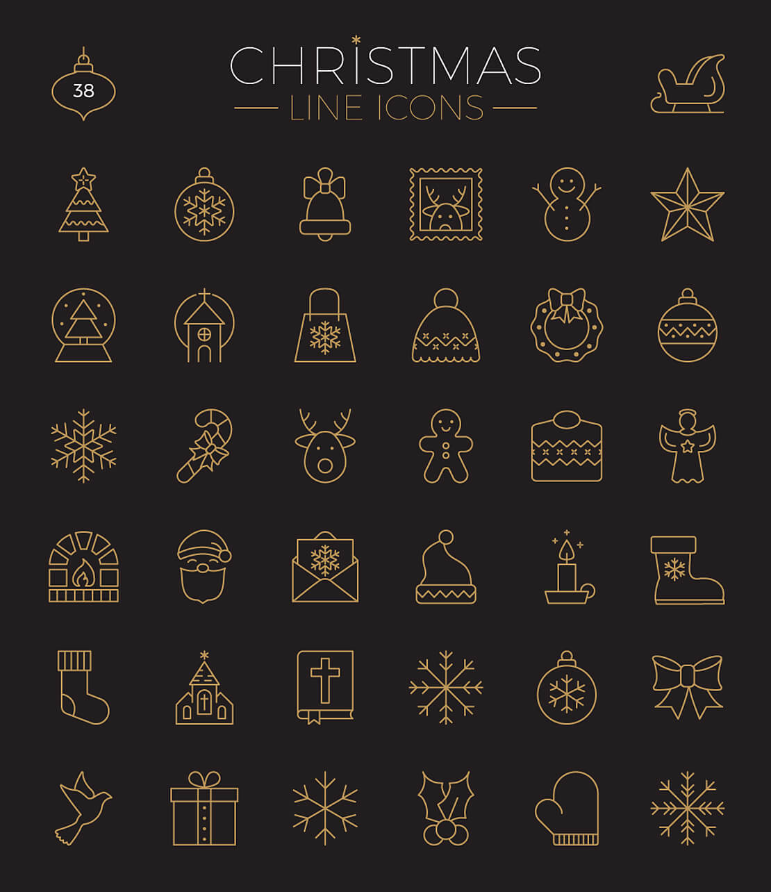 Christmas Line Icons